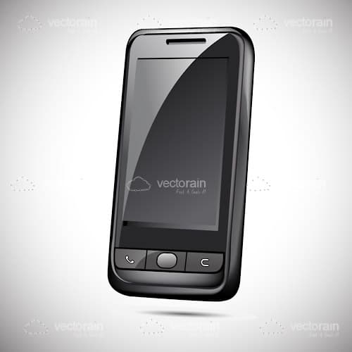 3D Black Mobile Phone Design